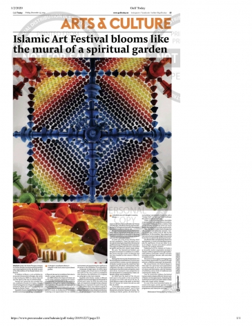 Gulf Today | Islamic Art Festival blooms like the mural of a spiritual garden