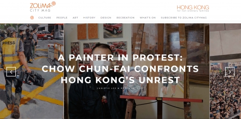 ZOLIMA CITY MAG | A PAINTER IN PROTEST CHOW CHUN-FAI CONFRONTS HONG KONG'S UNREST