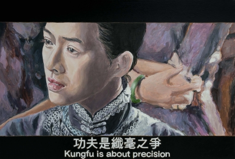 Chow_Chun_Fai_The_Grandmasters_Kungfu_is_about_precision_Oil_on_canvas_68x100cm_2018