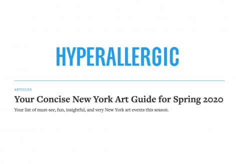 Hyperallergic | Your Concise New York Art Guide for Spring 2020