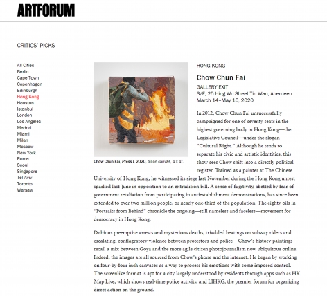 ARTFORUM | CHOW CHUN FAI